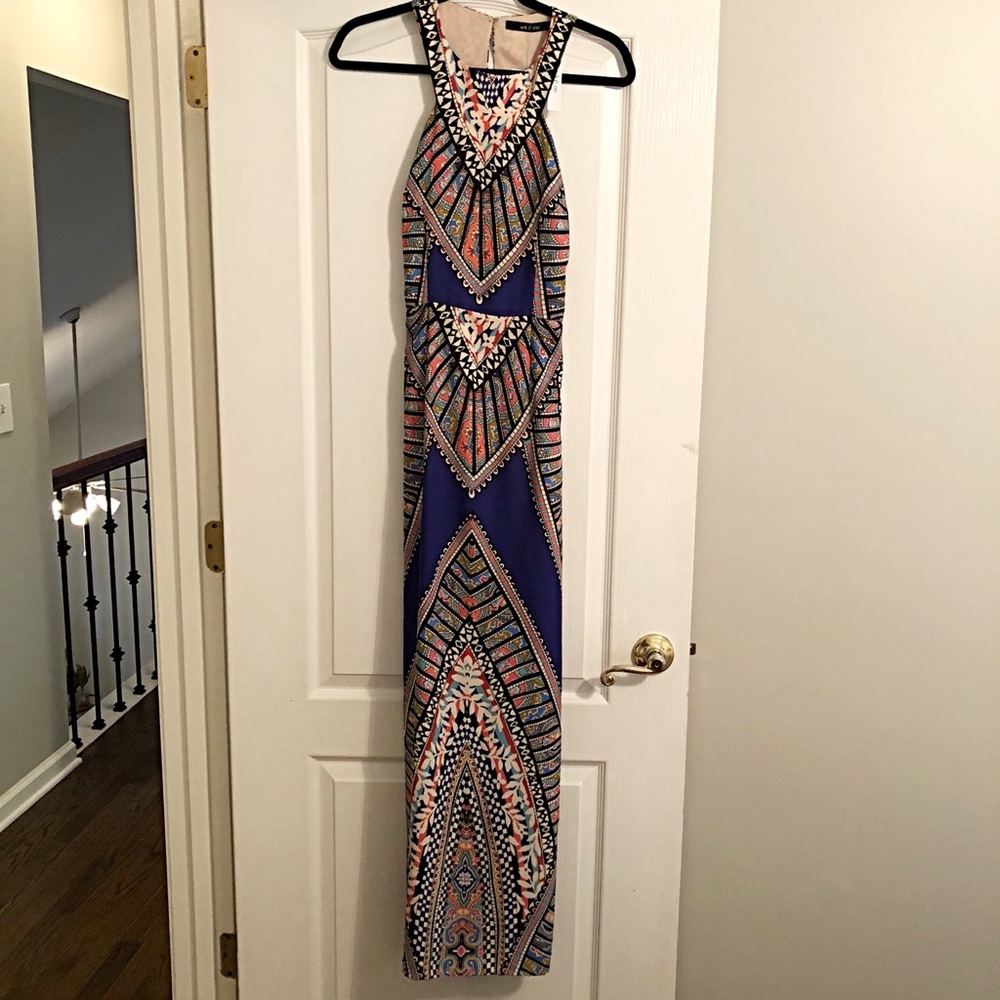 NWT Printed, Open Back l, Maxi Dress
